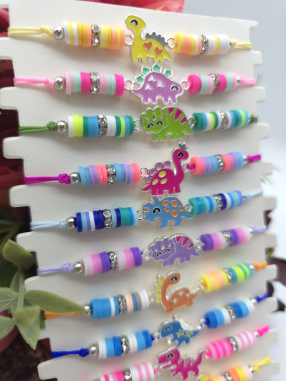 Preview: Dino Armbänder bunt